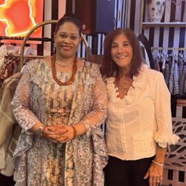 HRH Queen Angelique-Money of Eti-Oni, Nigeria; Eileen Meniker. Photo: Sonia Gordon.