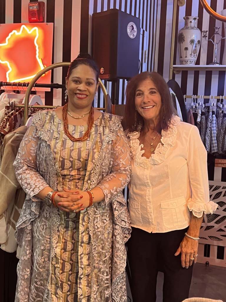 HRH Queen Angelique-Money of Eti-Oni, Nigeria; Eileen Meniker. Photo: Sonia Gordon.