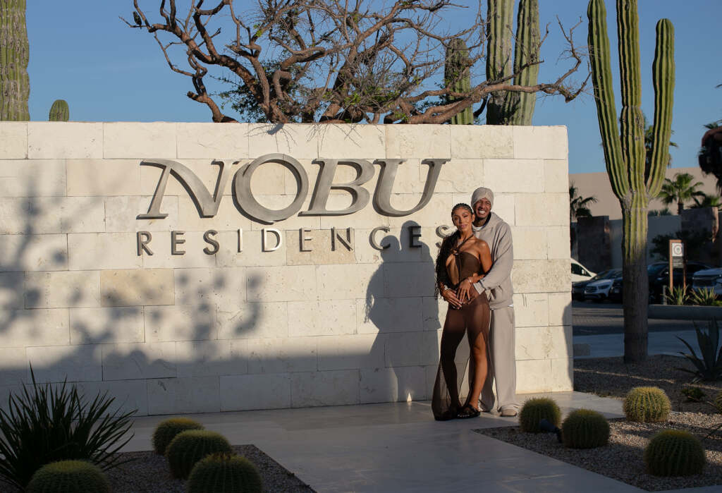 Nick Cannon and Abby De La Rosa at Nobu Residences