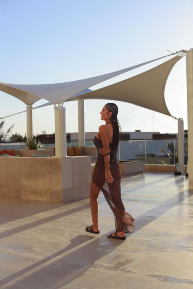 Nick Cannon and Abby De La Rosa at Nobu Residences