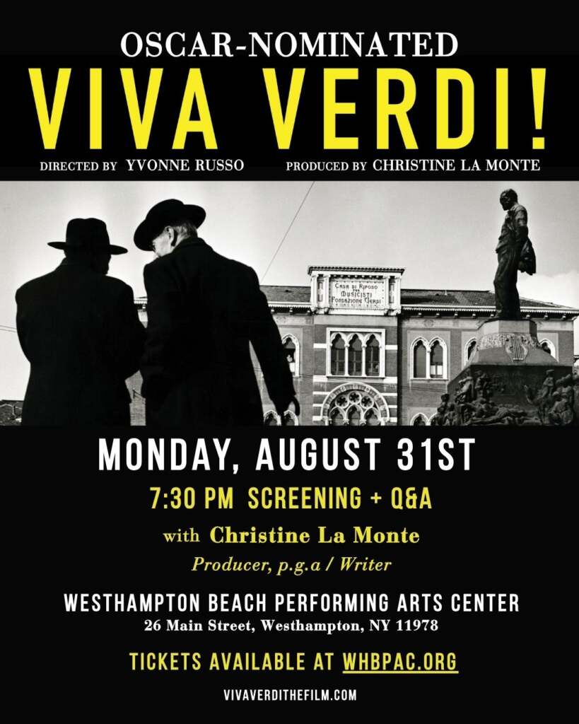 Viva Verdi! Screening at Westhampton Beach Performing Arts Center